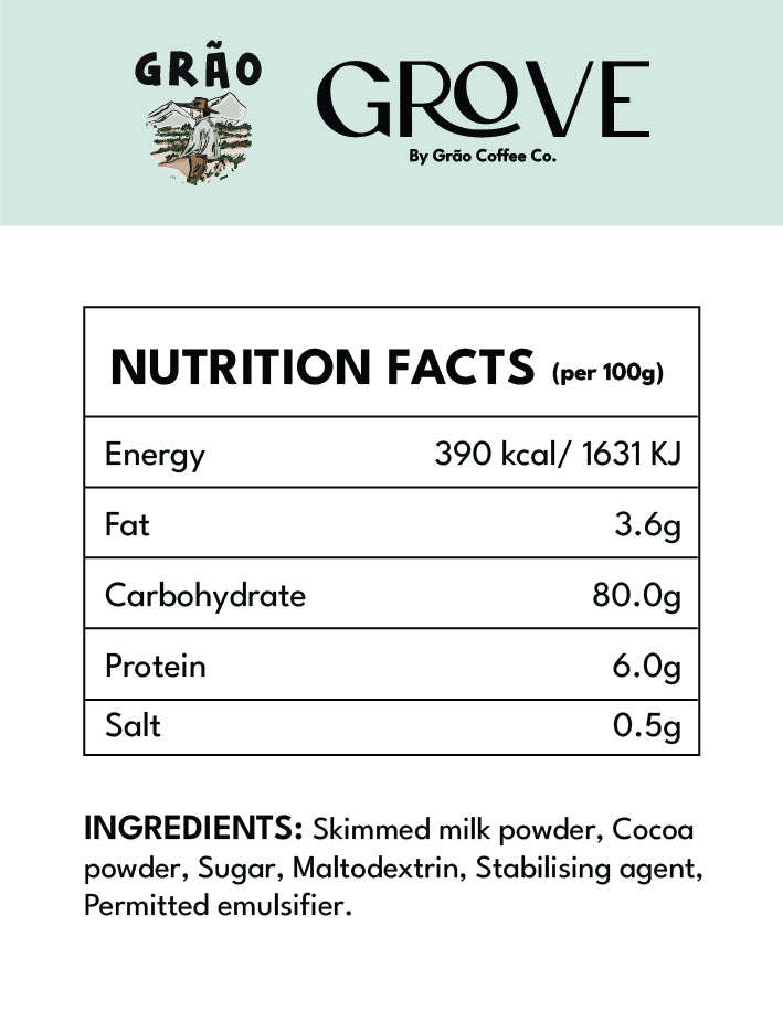 Milk Chocolate Frappe Powder Grao Coffee Company 