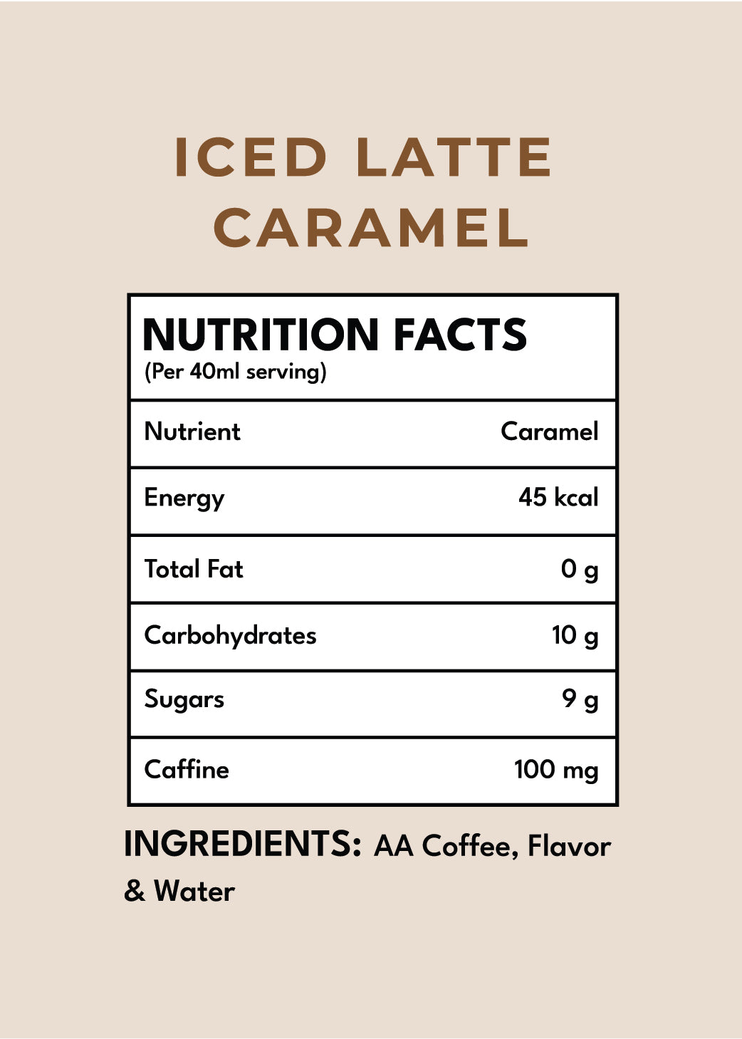 Iced Latte - Caramel