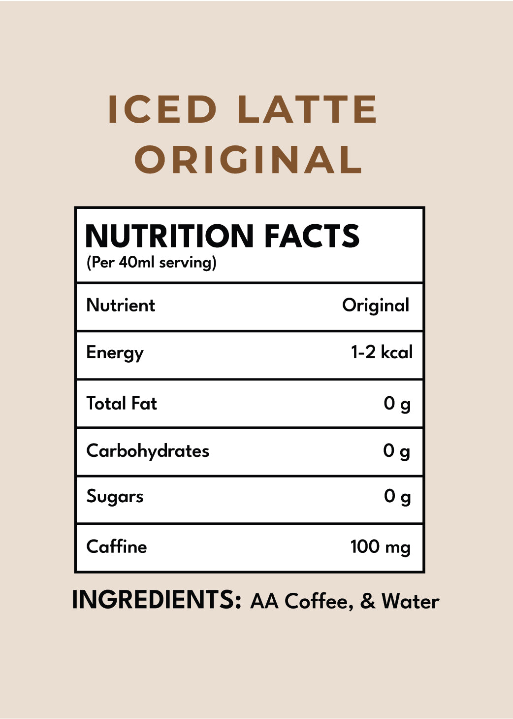 Iced Latte - Original
