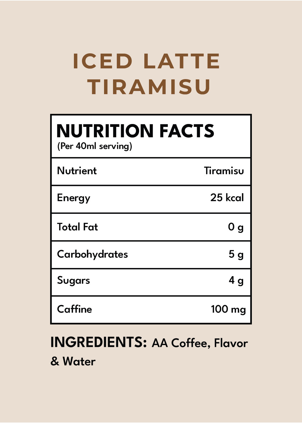 Iced Latte - Tiramisu