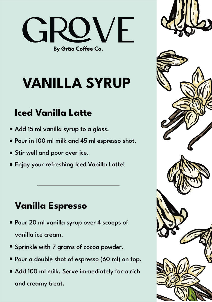 Vanilla Syrup Grao Coffee Company 