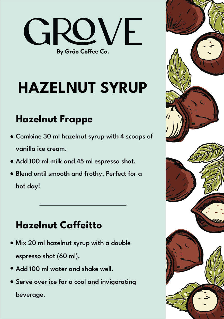 Hazelnut Syrup Grao Coffee Company 
