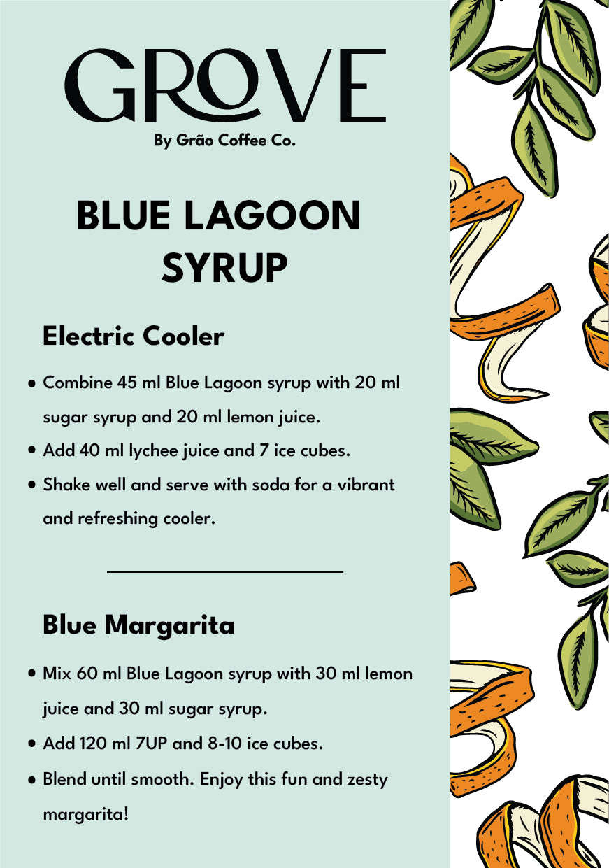 Blue Lagoon Syrup Grao Coffee Company 