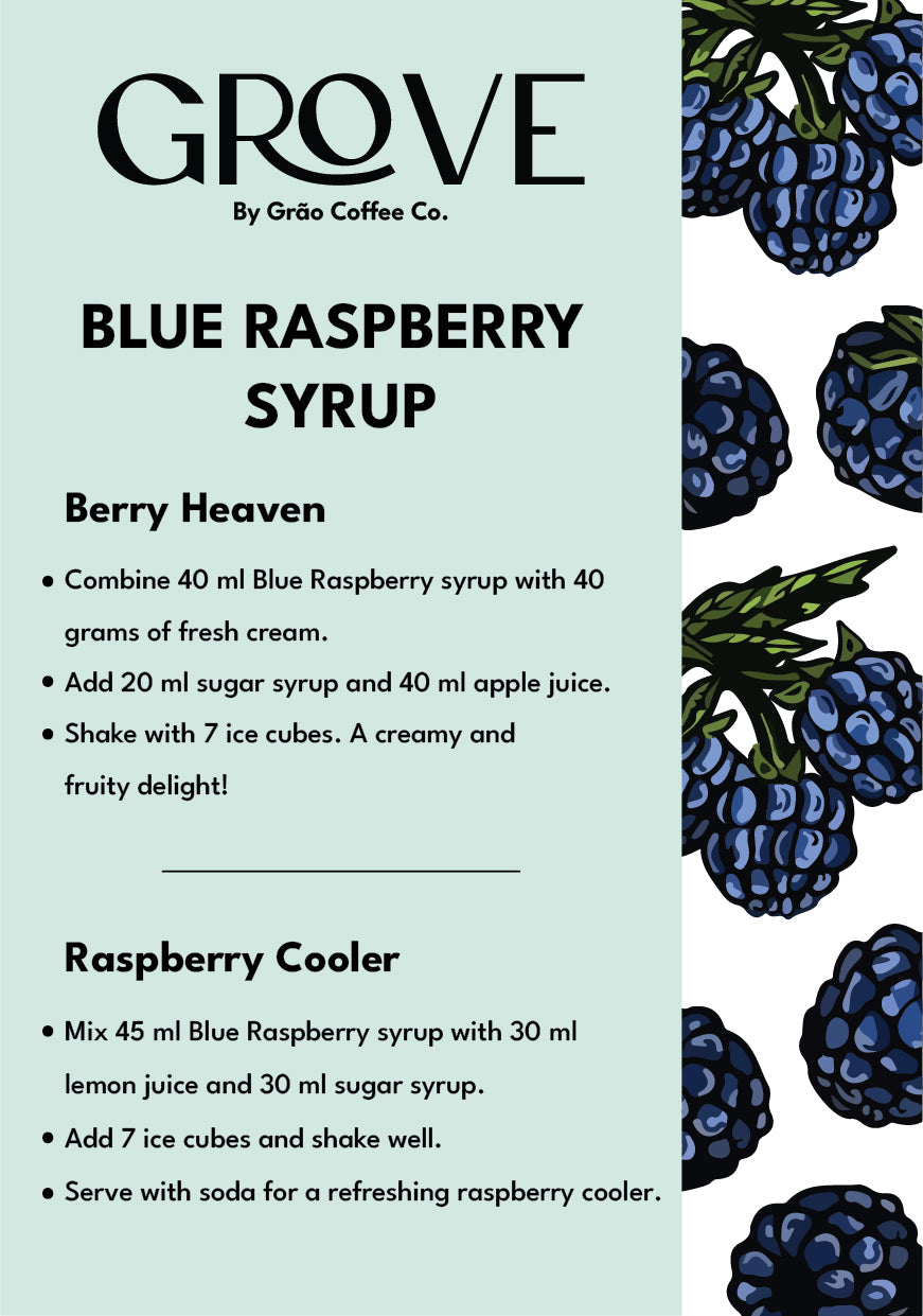Grove Blue Raspberry Syrup - Grão Coffee.