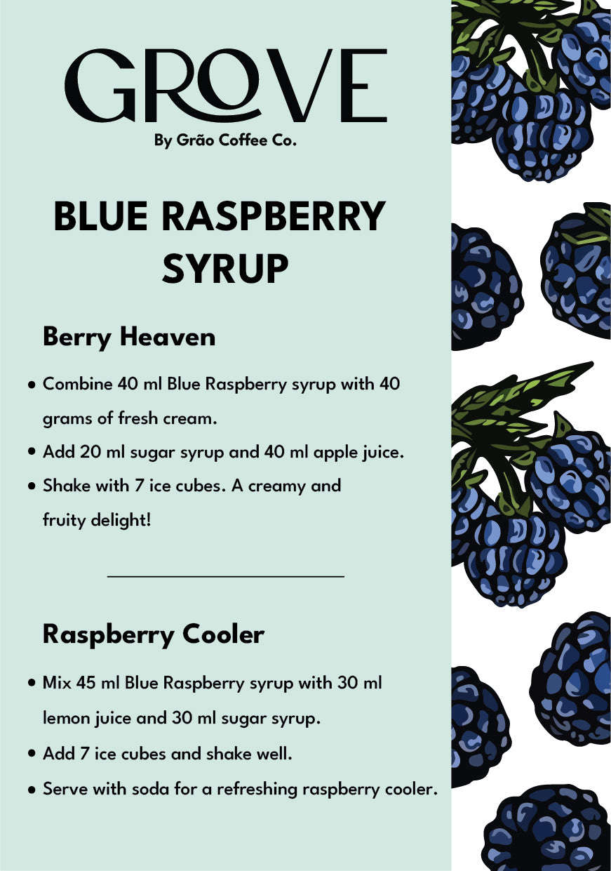 Blue Raspberry Syrup Grao Coffee Company 