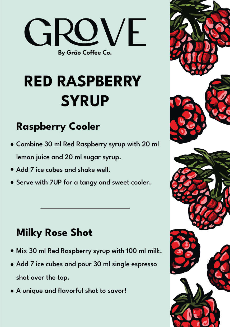 Raspberry syrup Grao Coffee Company 