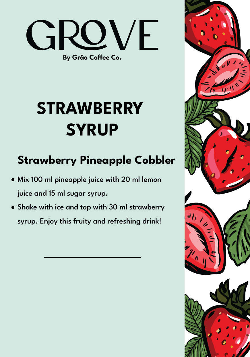 Strawberry Syrup Grao Coffee Company 